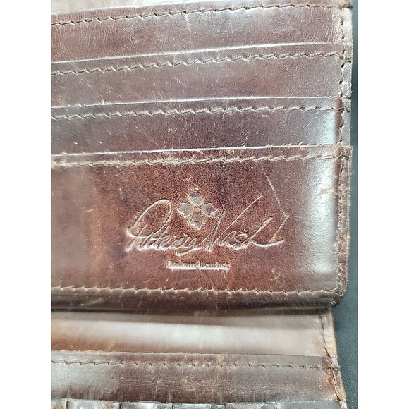 Patricia Nash Tooled Brown Leather Wallet 7x4.5 - Picture 9 of 12